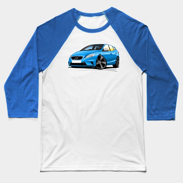 Volvo V40 R-Design Blue Baseball T-Shirt by y30man5